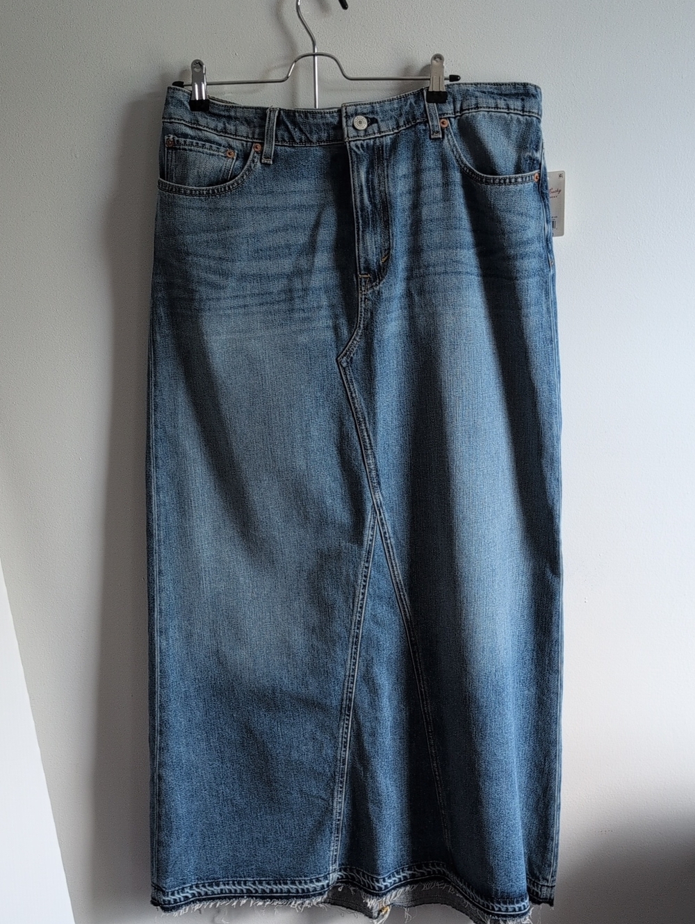 Lucky Brand Women's Denim Straight Skirt in Medium Blue